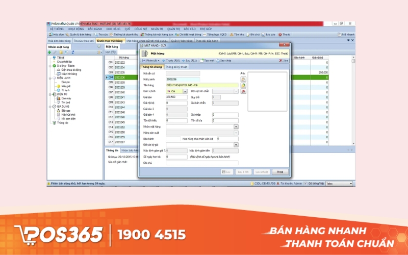 Phần mềm quản lý siêu thị điện máy TUKI ELECTRIC