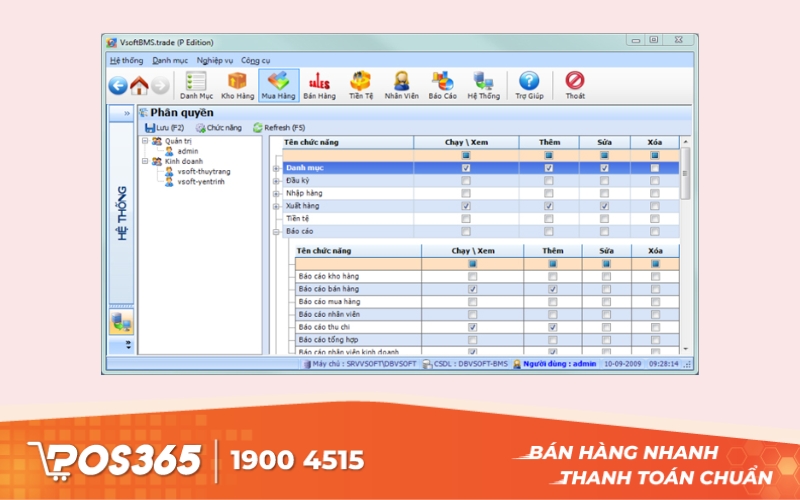 Hệ thống quản lý bán hàng Vsoft VsBMSpro