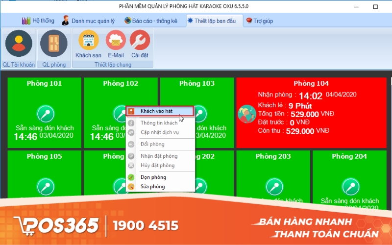 Ứng dụng quản lý quán hát OXU