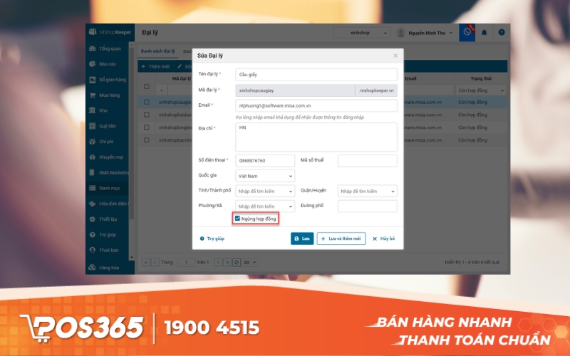 Công cụ quản lý bán hàng MSHOPKEEPER