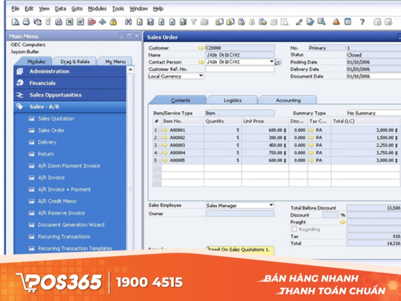 SAP ERP - phần mềm quản lý kinh doanh tổng thể