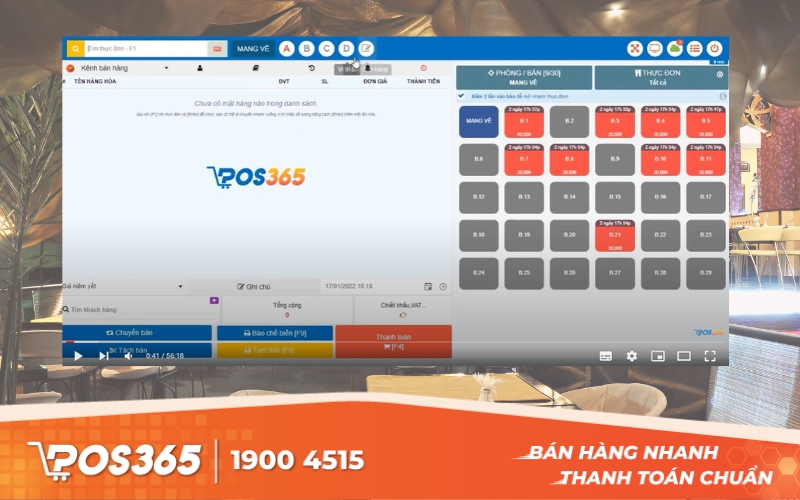 Dễ dàng sắp xếp bàn, phòng nhanh chóng