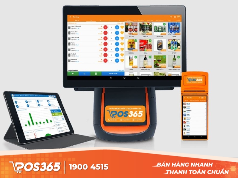 POS365 hỗ trợ quản lý sản phẩm theo menu quán, tự động tính giá và hiển thị số lượng đơn hàng