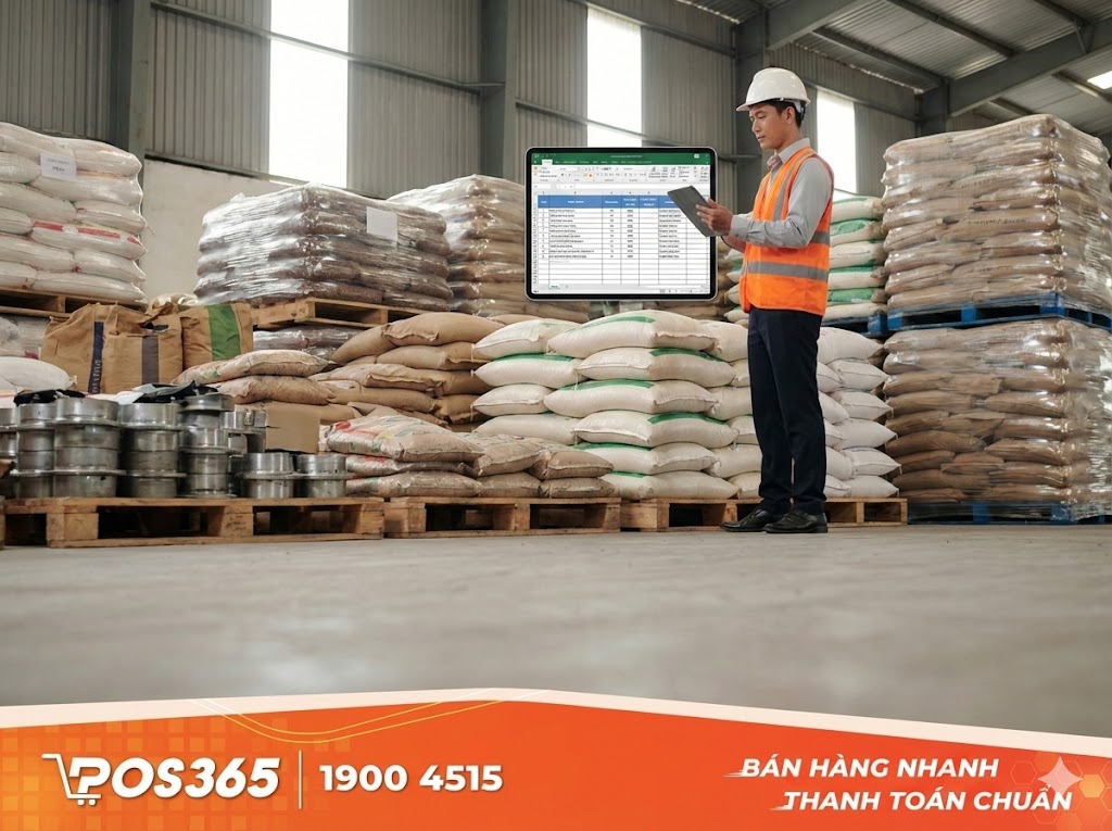 Mẫu bảng Excel quản lý kho (nguyên vật liệu)