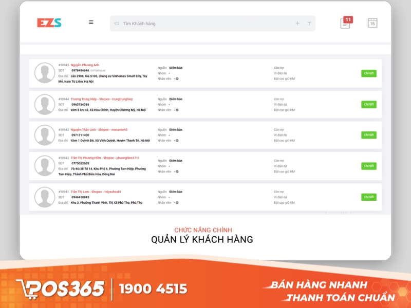 Công cụ quản lý hệ thống Spa EZS