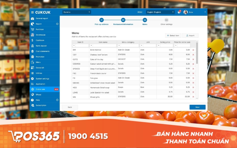 Phần mềm quản lý bán hàng MISA CukCuk