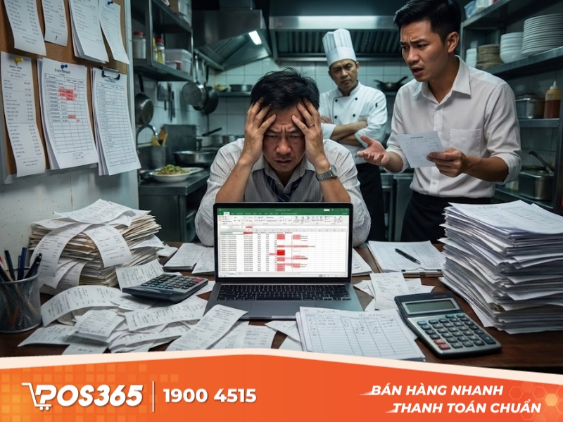 Nhược điểm chí mạng của Excel khi quản lý nhà hàng
