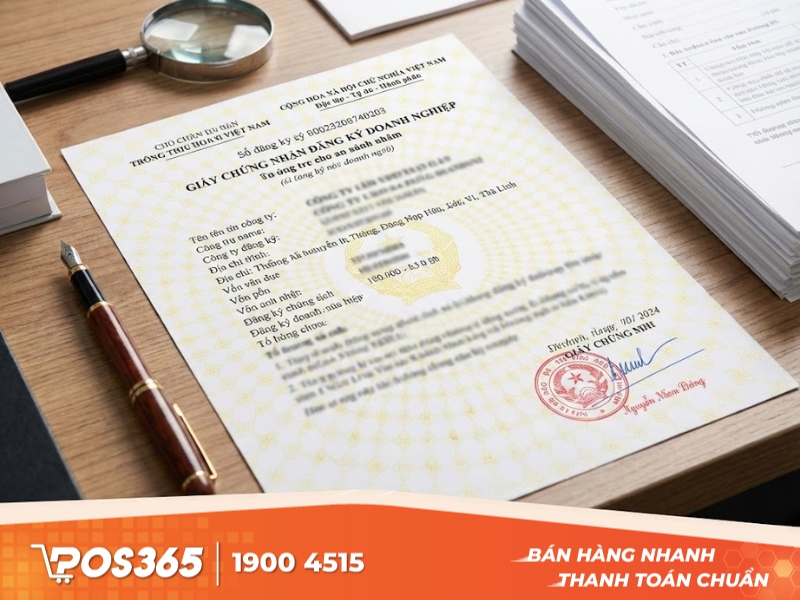 Thông tin hiển thị trên giấy chứng nhận đăng ký doanh nghiệp