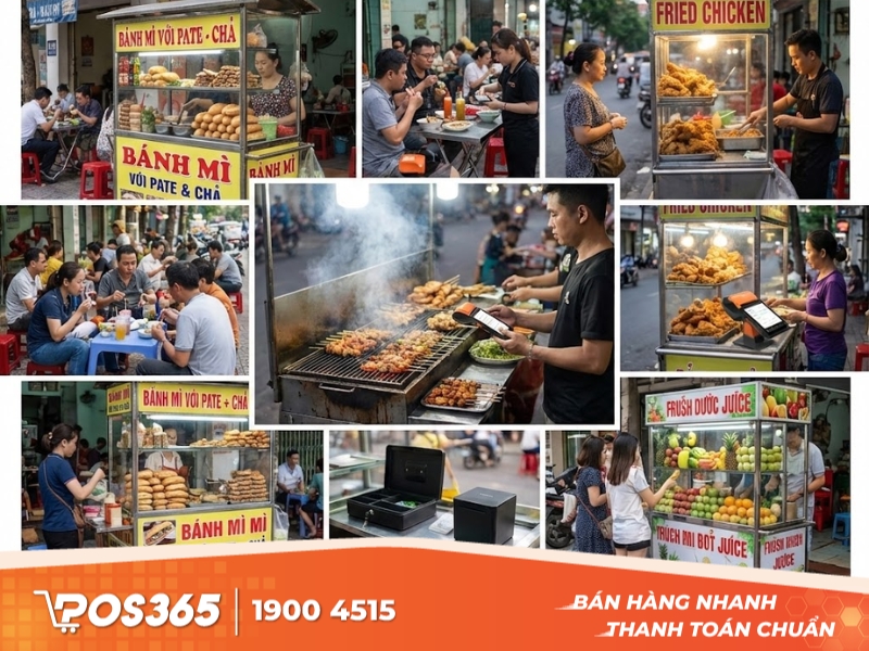 Mẫu Ki ốt bán đồ ăn nhanh, gà rán, xiên que