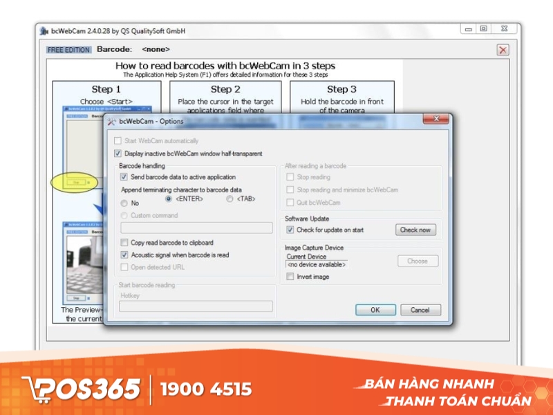 Phần mềm quét mã vạch bcTester