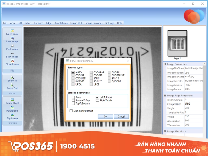 Phần mềm quét mã vạch cho máy tính BarDecoder