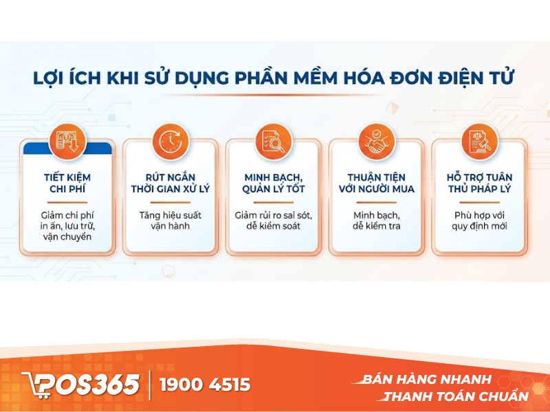 Lợi ích khi sử dụng phần mềm hóa đơn điện tử