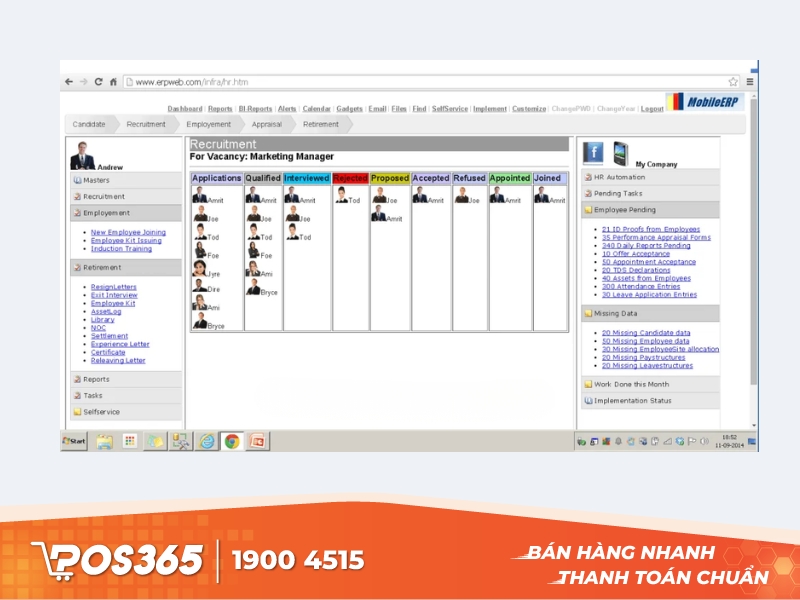 Giải pháp quản lý hệ thống toàn diện MobileERP365