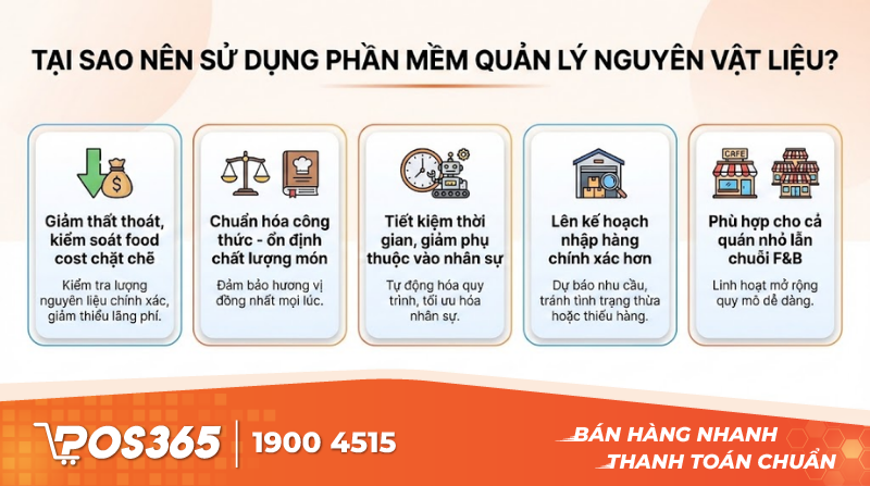 Tại sao n&ecirc;n sử dụng phần mềm quản l&yacute; nguy&ecirc;n vật liệu?