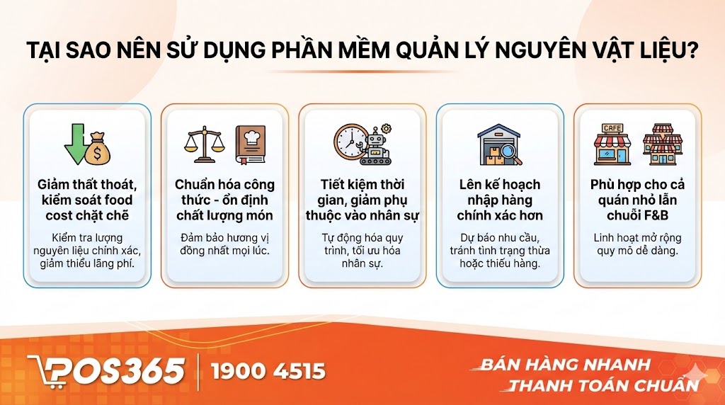Tại sao nên sử dụng phần mềm quản lý nguyên vật liệu?
