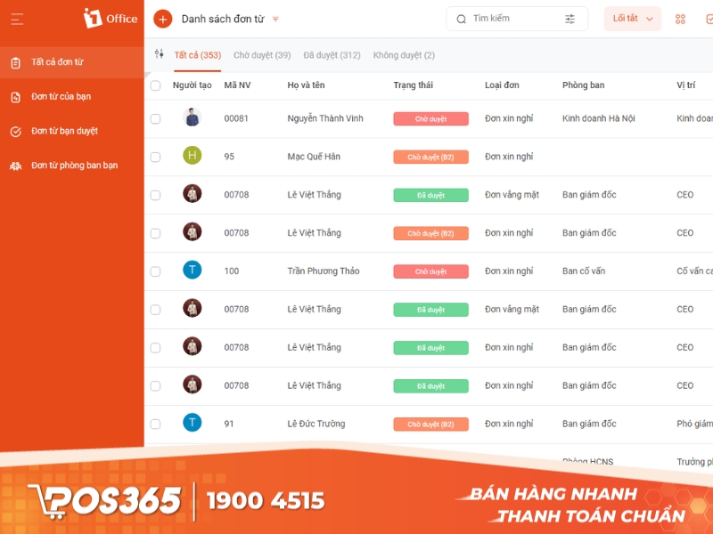 1Office - giải pháp quản trị doanh nghiệp toàn diện