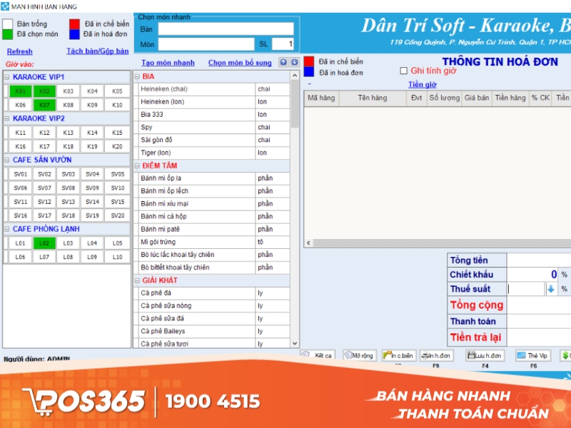 DanTriSoft - phần mềm offline quản lý quán bida