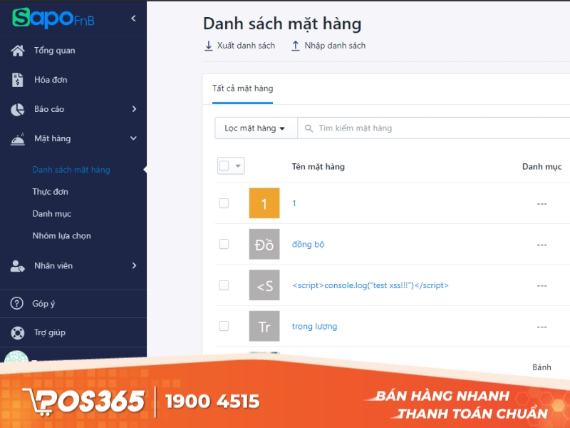 Sapo FnB - Phần mềm quản lý quán cafe miễn phí 7 ngày