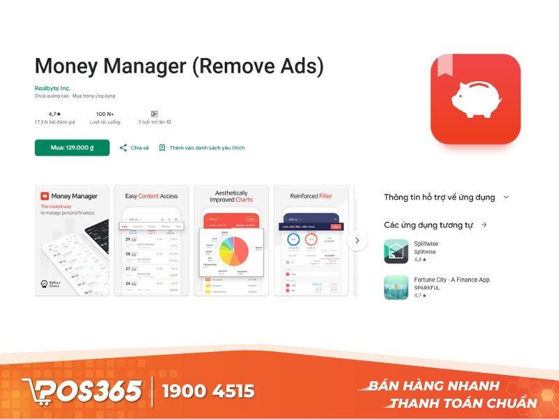 Phần mềm kiểm soát chi tiêu Money Manager