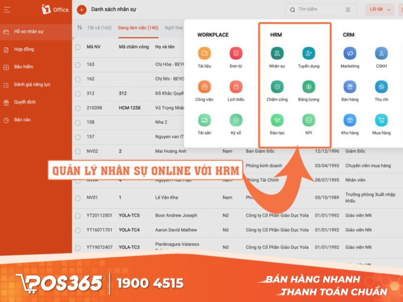 1Office – Phần mềm tuyển dụng miễn phí