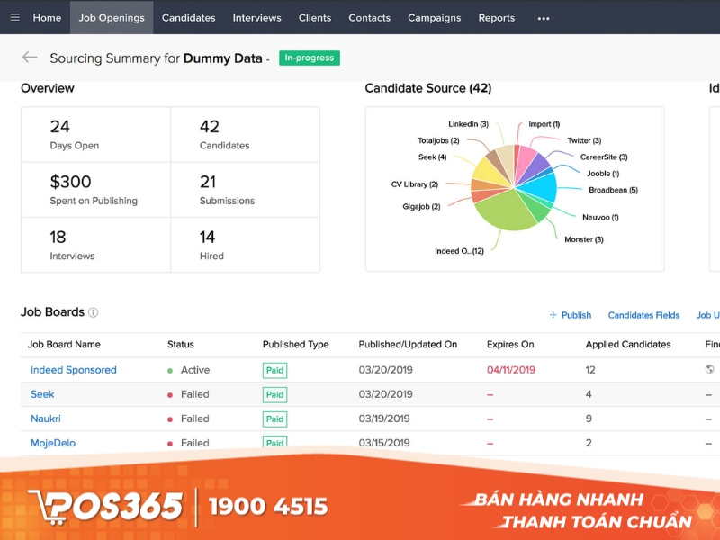 Zoho Recruit – Công cụ tuyển dụng linh hoạt dành cho doanh nghiệp vừa & nhỏ