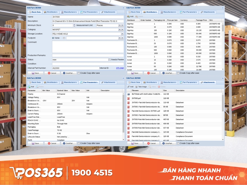 PartKeepr - Phần mềm quản lý kho linh kiện và vật tư