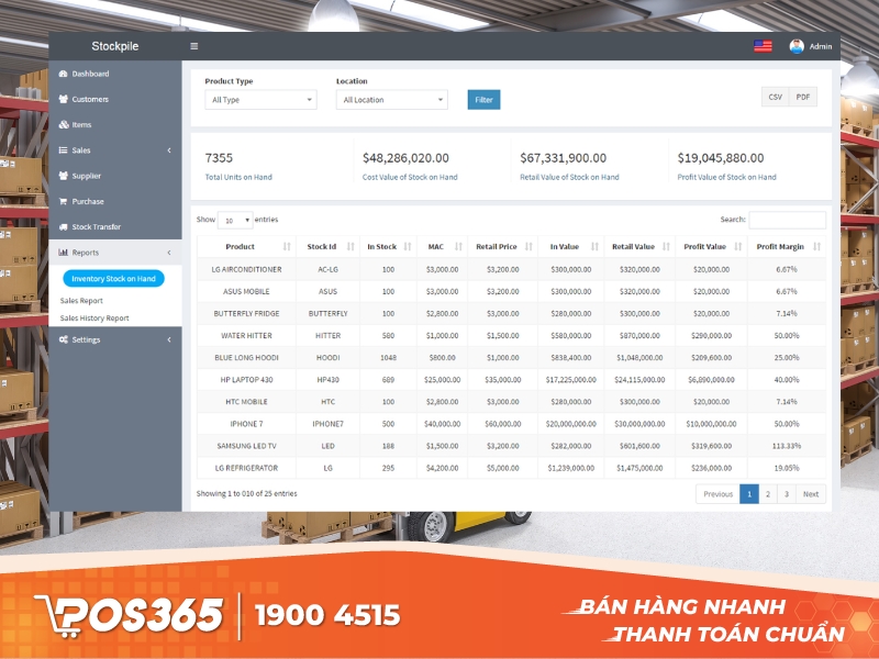 StockPile - Phần mềm quản lý kho miễn phí trên web