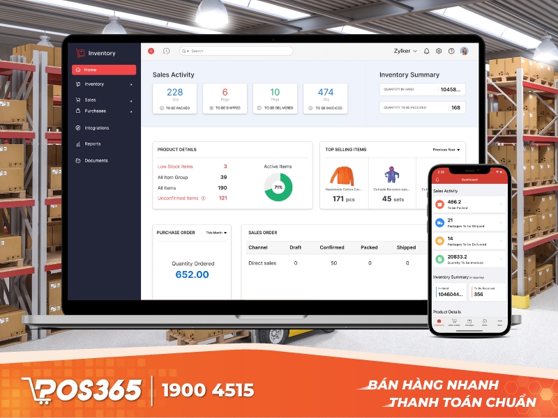 Zoho Inventory (Free Plan) - Phần mềm quản lý xuất nhập kho online