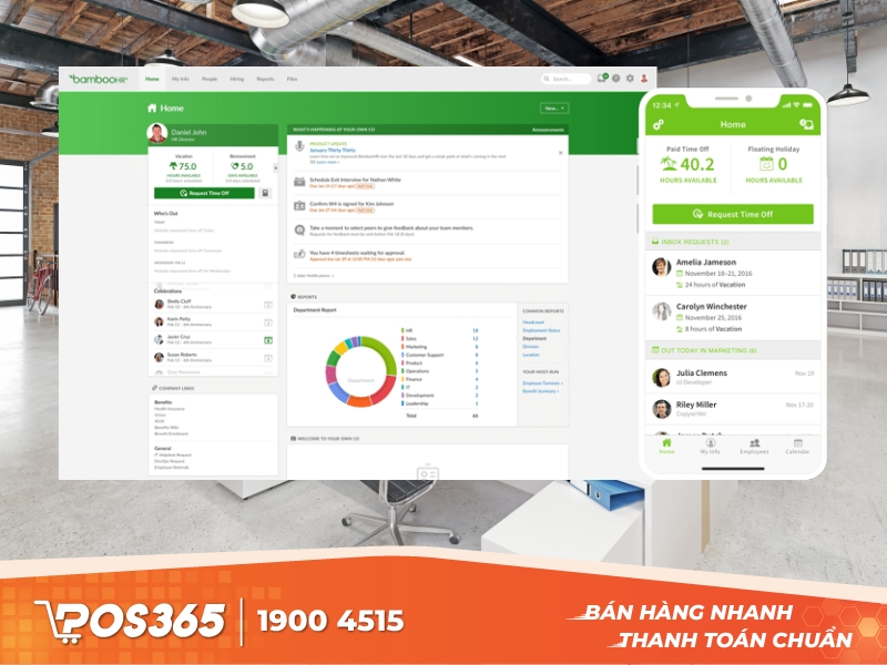 BambooHR Payroll -  Phần mềm tích hợp quản lý nhân sự toàn diện