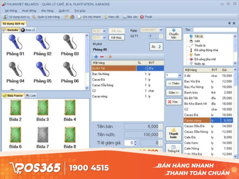 Phần mềm quản lý quán bida Bigbuy