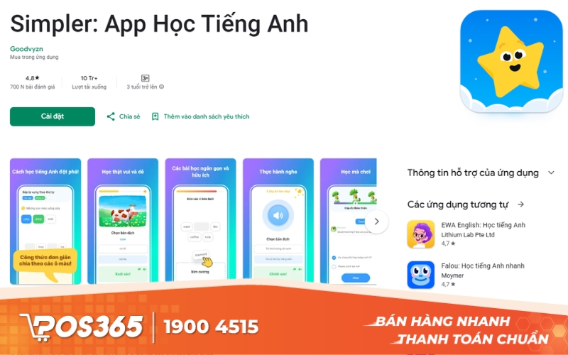 Simpler - App học tiếng Anh đơn giản, hiệu quả