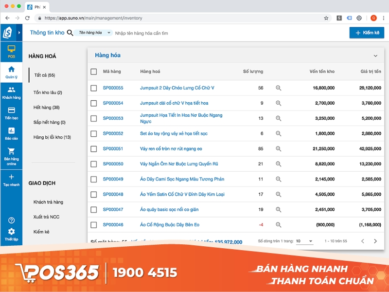 Giải pháp Suno hỗ trợ cửa tiệm tạp hoá quản lý thu chi