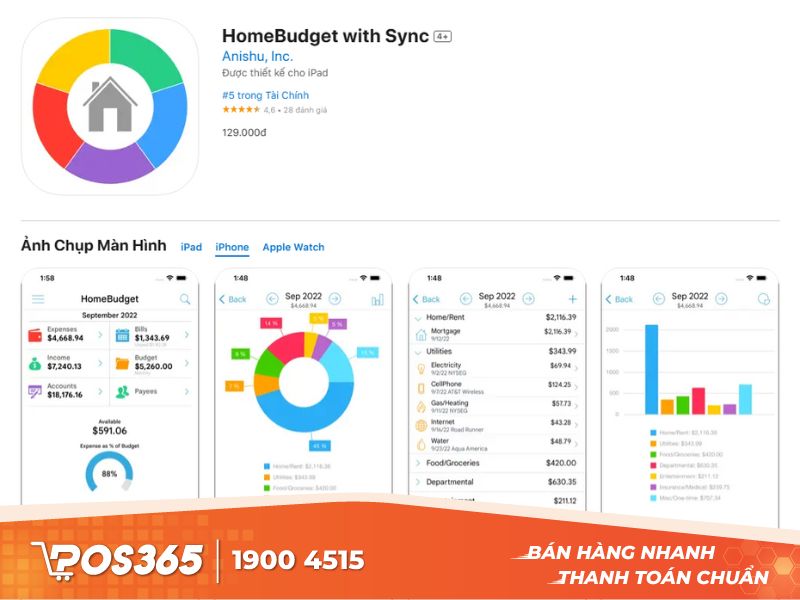 Kiểm soát chi tiêu thông minh nhờ HomeBudget with Sync