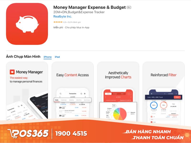 Quản lý chi tiêu chặt chẽ với Money Manager