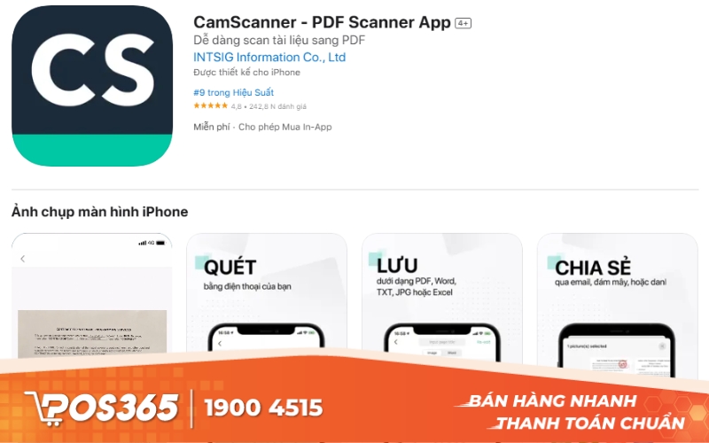 CamScanner - Phần mềm scan trên điện thoại iphone