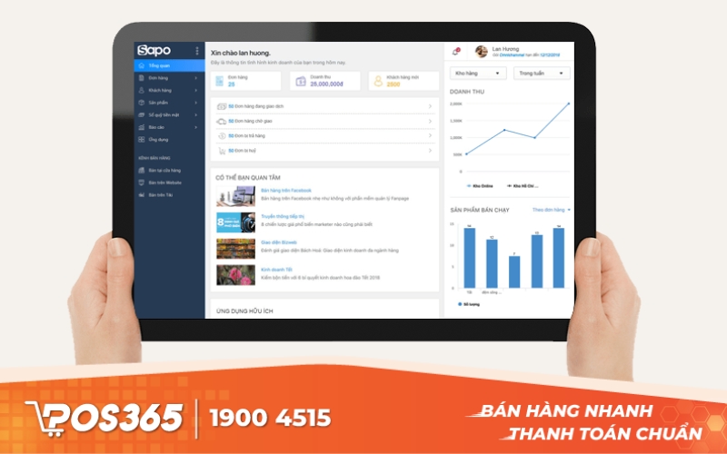 Sapo POS - Phần mềm bán hàng đa kênh hỗ trợ in hóa đơn