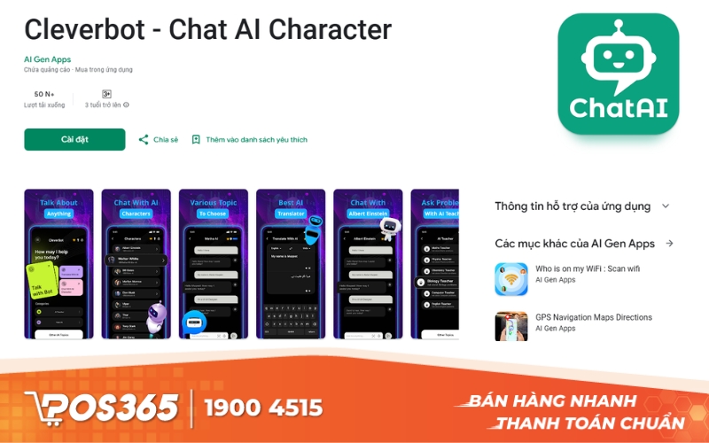 Cleverbot - AI trò chuyện hài hước, phản hồi linh hoạt