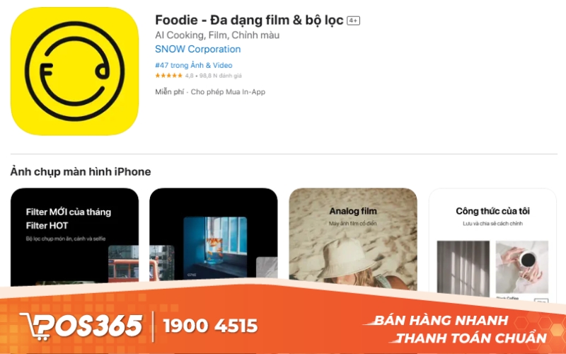 Foodie - Ứng dụng chụp ảnh hot nhất