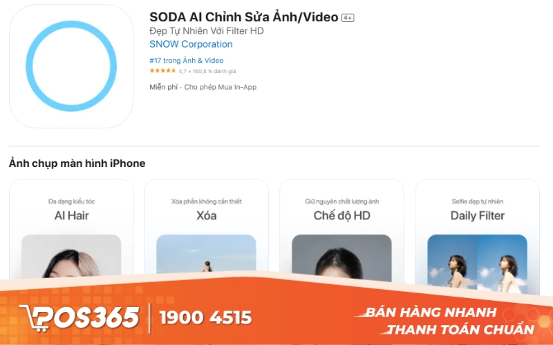 SODA - App chụp ảnh đẹp miễn phí