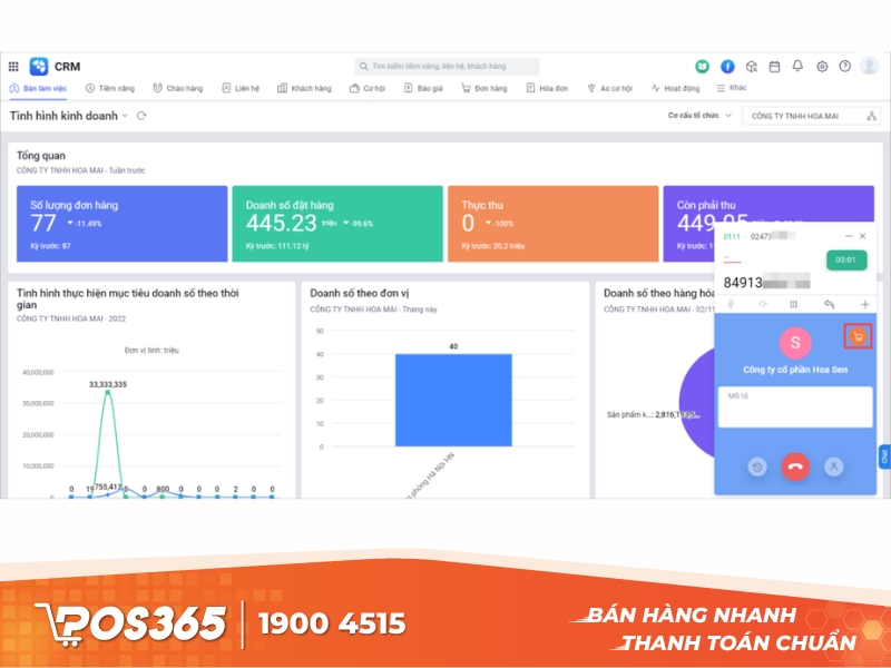 Phần mềm DMS tích hợp CRM của MISA