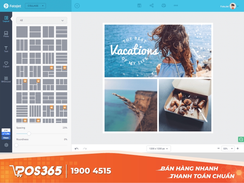 Ghép ảnh trên máy tính miễn phí với phần mềm FotoJet