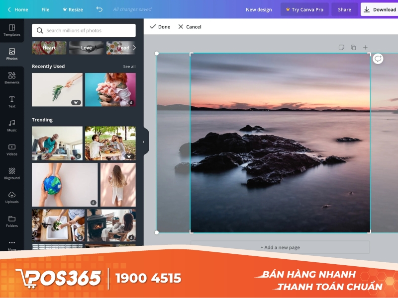 Phần mềm canva ghép ảnh online trên máy tính