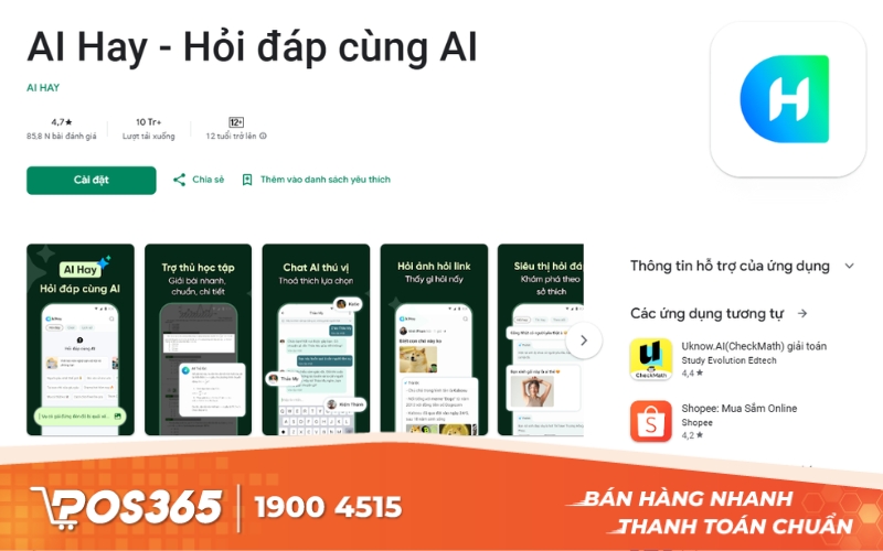 AI Hay - Phần mềm giải bài tập thông minh