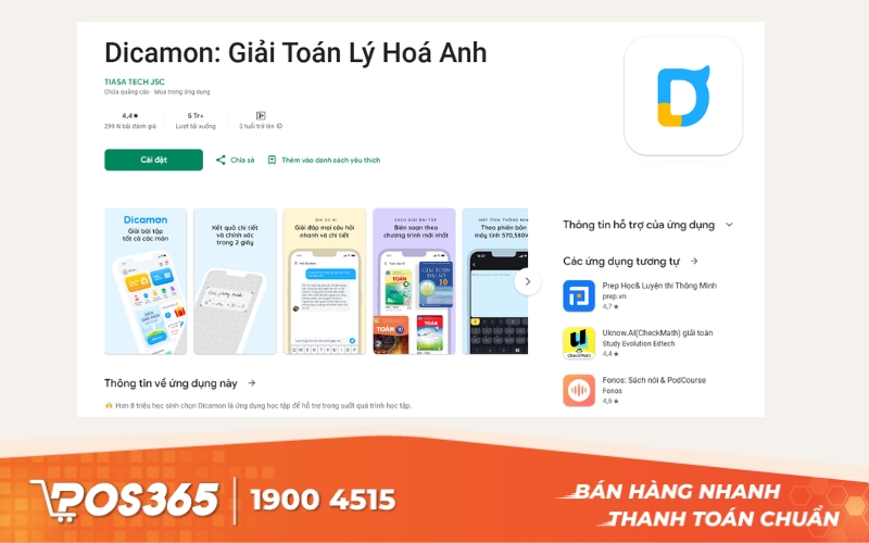 Dicamon: Giải Toán Lý Hóa Anh