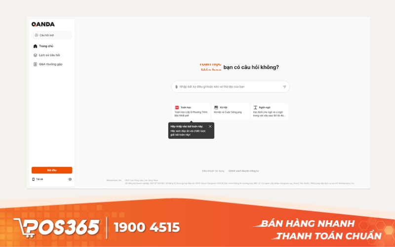 QANDA -  Giải bài tập nhanh, học kèm gia sư trực tuyến