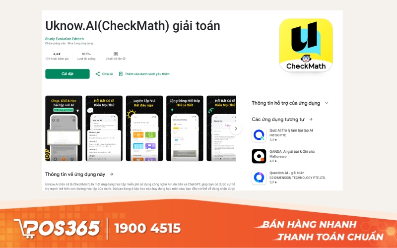 Uknow.AI - Giải toán trí tuệ nhân tạo, giải thích từng bước