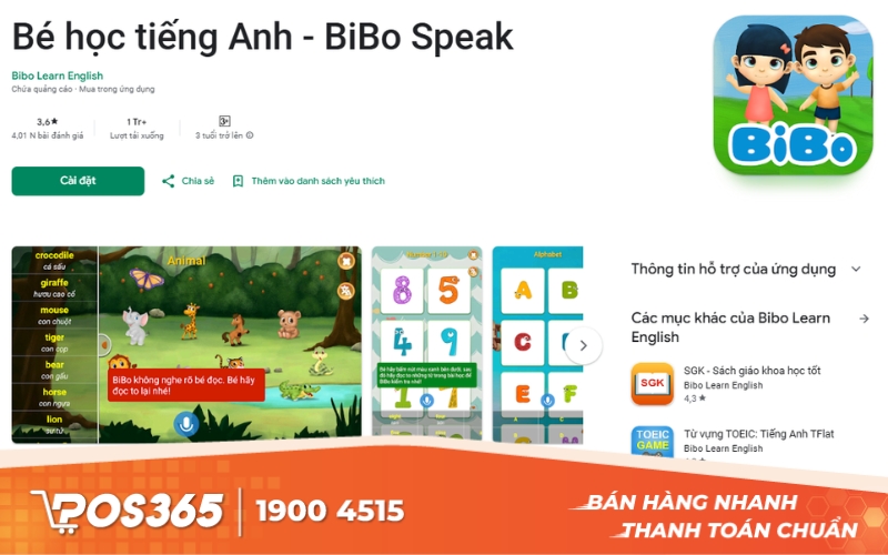 Bibo Speak English - Phần mềm học tiếng Anh hiện đại