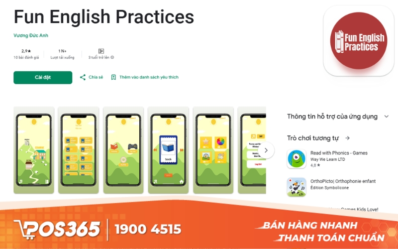 Fun English - Phần mềm học tiếng Anh cho trẻ 5 tuổi