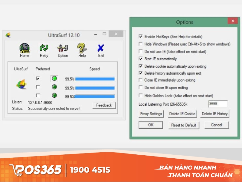 Phần mềm Ultrasurf fake IP dung lượng nhẹ
