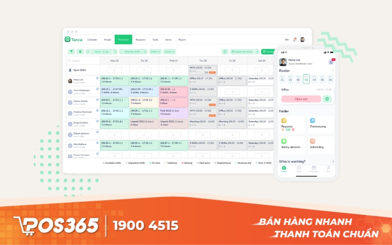 Tanca - Phần mềm quản lý nhân sự chi tiết